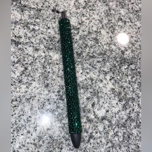 Dark Green Rhinestone Gel Pen